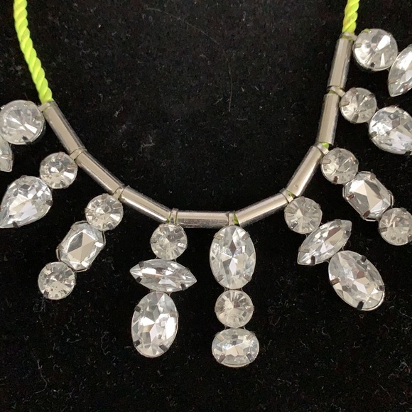 Neon Rope and Rhinestone Necklace - Picture 2 of 3